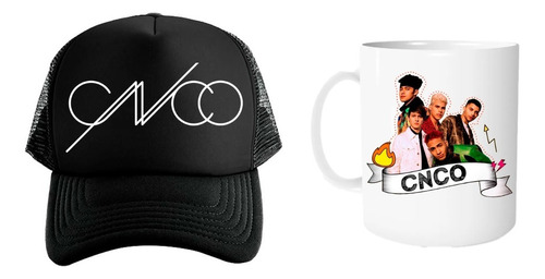 Gorra Black Unisex Y Taza 11oz Cnco Reggaton Reguetón