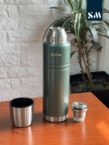 Termo Hudson Acero Inoxidable Tapón A Presión 1 L Tapa Mate