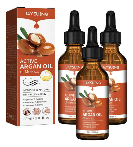 3×aceite Nuez Marroquí Para Cabello, Piel Y Uñas Para Repar