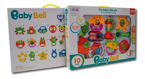 Set De Sonajeros P/ Bebés En Caja X 10 Unidades