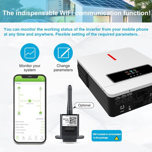 Wifi Inversor Solar Híbrido On/off-grid 4.2kw 60hz 110-240v
