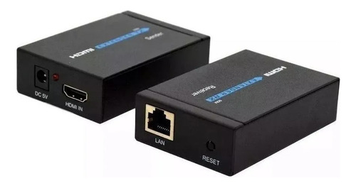 Extensor De Señal Rj45 A Hdmi 60 Mts Cat5/6 Fhd 1080p 