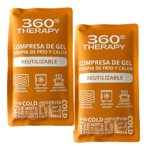 Pack De 2 Compresa De Gel Para Frío Y Calor, Medidas 13 X 28