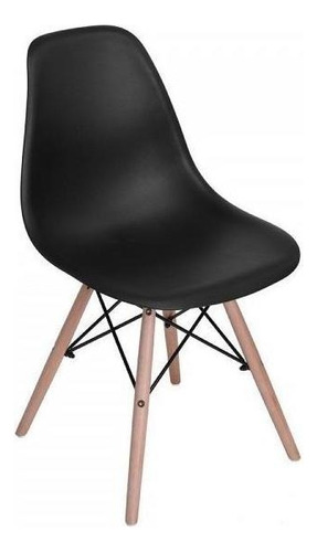 Silla Eames Moderna Madera Comedor Oficina Colores Color Negro Color De La Estructura De La Silla Amarillo Color Del Asiento Negro Diseño De La Tela N/a