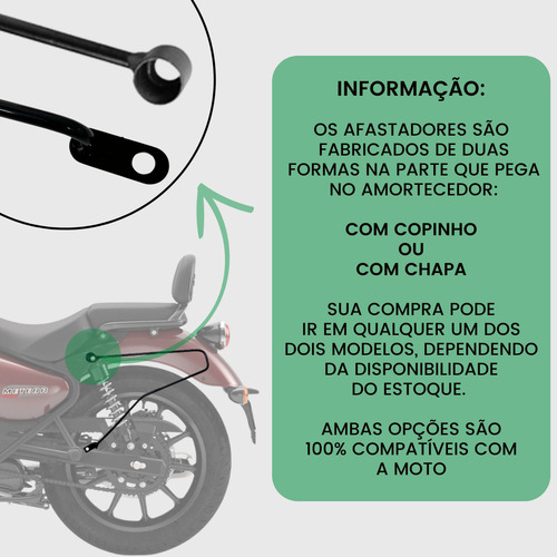 Bolsa Custom Alforge 30l Cravo + Afastador Moto Meteor 350