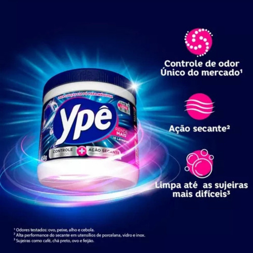Kit C/2 Detergente Em Pó Ypê Para Máquina Lava Louça 450g