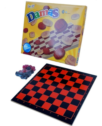 Juego De Damas Gordillo Clasico Tablero Y Fichas En Madera