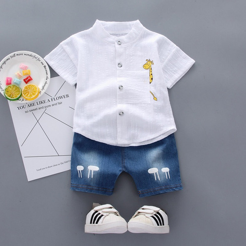 Conjuntos Para Bebe Niño Blusa Y Pantalones Ropa Verano Moda