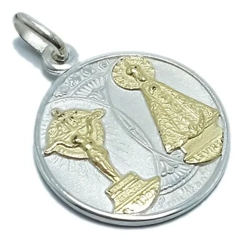 Medalla Señor Y Virgen Del Milagro De Salta - Plata Y Oro 