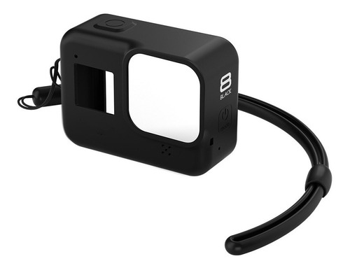 Imagem 2 de 4 de Película Protetora E Capa Silicone Para Gopro Hero 8 Black