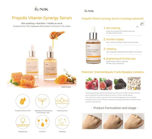comprar Serum 70% Propóleo + 12% Vitamina C + 2% Niacinamida Iunik