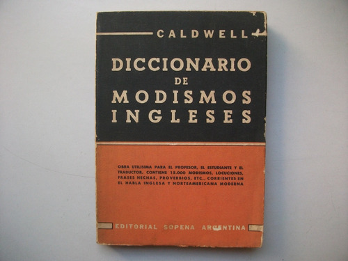 Diccionario De Modismos Ingleses - Pablo Caldwell