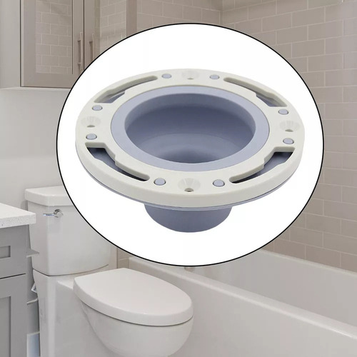 Apt Tubo De Desagüe De Inodoro Con Anillos De Brida Gris -