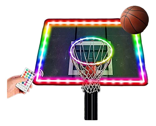 Luz Led De Aro De Baloncesto Con Borde Y Tablero Trasero,