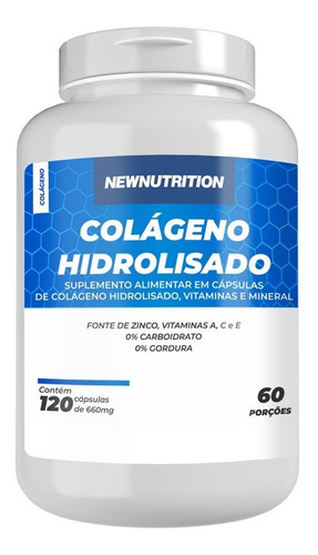 Colágeno Hidrolisado 120 Caps Newnutrition