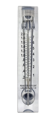 Medidor Flujometro Rotametro Líquido 1-7lpm