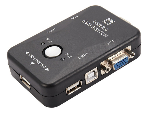 Conmutador Usb Kvm, 2 Puertos, Vga Y Svga, Caja De Conmutaci