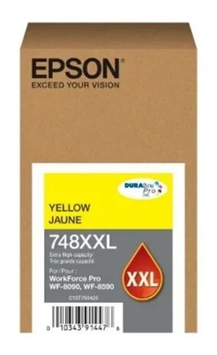 Cartucho Epson T748 748 T748xxl Amarillo Original 6090 6590