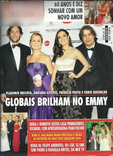 287 Rvt- Revista 2011 Dez- Caras N 943- Globais Emmy