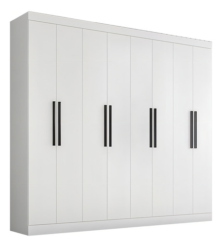 Guarda Roupa 1684 Com Multiuso 6020 E Cômoda 2352 - Araplac Cor Branco