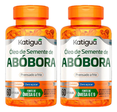 Suplemento Katigua Óleo Semente Abóbora Sem Sabor 2x 60 Cápsulas