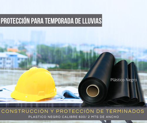 Rollo Plástico Negro Jarcimex 150m X 2m Ancho Calibre 600