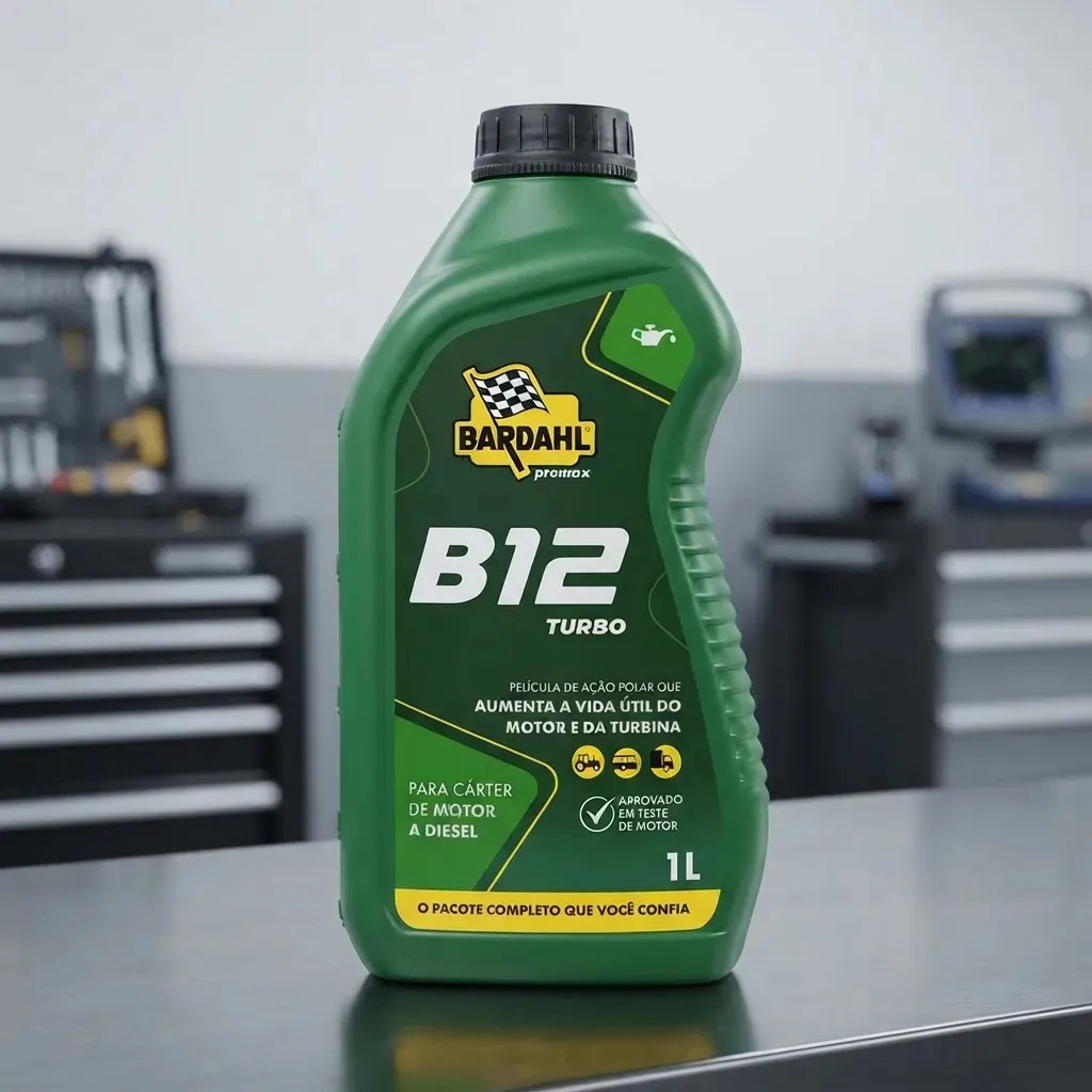 Aditivo Óleo Motor Diesel Bardahl B12 Turbo 1L Cárter Linha Pesada