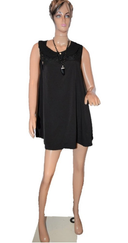 47 Street Vestido Modelo  Baby Color Negro Promo