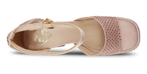Sandalia Taco Plataforma Y Talonera Mujer Lady Stork Chiara