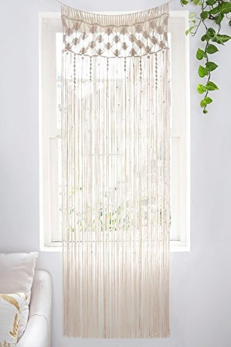 Mkono Macramé Cortina Colgante De Pared Boho Boda Telón De F