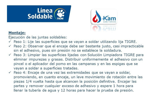 Imagen 4 de 10 de Tubo Soldable 50mm X 6mts Tigre Clase 6 Caño Piscina Riego