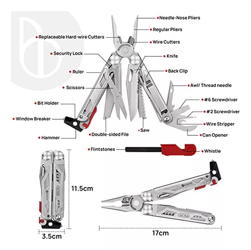 Multiherramienta Bibury 22-en-1 Con Acero Inoxidable