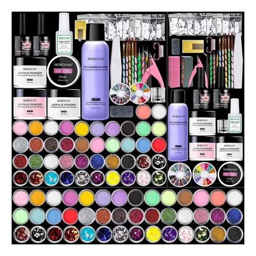 Kit De Decoración De Uñas Acrílicas Y Herramientas For Uñas