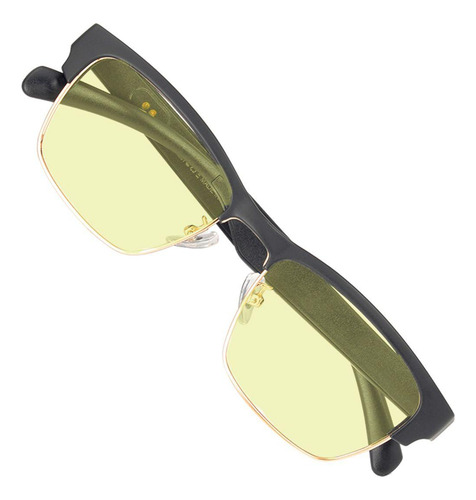 Lentes De Sol Bluetooth Manos Libres Audífonos Inalámbricos Lente Amarillo Varilla Negro Armazón Amarillo Diseño Amarillo