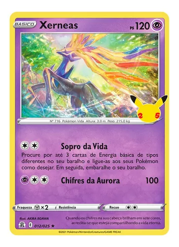 Carta Lendaria Pokemon