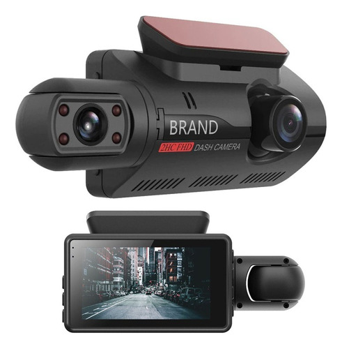 Camara Dvr Doble Lente Para Carro Full Hd Sensor Choque Gps