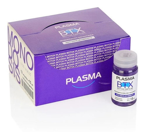 12 Ampollas Plasma15ml Nutrición, Restauración, Regeneración