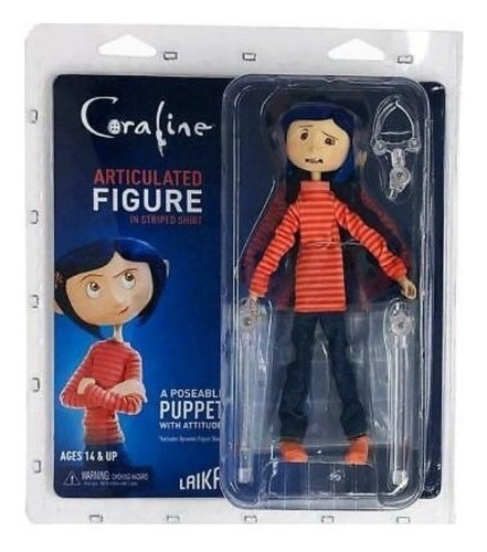 Coraline Jones In Striped Shirt Figura 17cm Neca Original