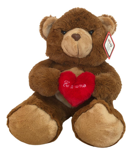 Urso De Pelúcia Com Coração 30 Cm - Lovely Toys