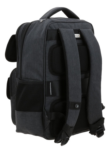 Mochila Grande Chenson Pro Ar Negro Multiples Bolsillos Juvenil