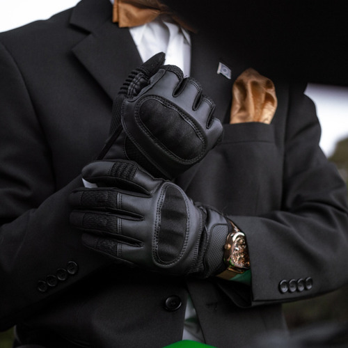 Guantes Moto Conducción En Cuero Con Touch Para Celular