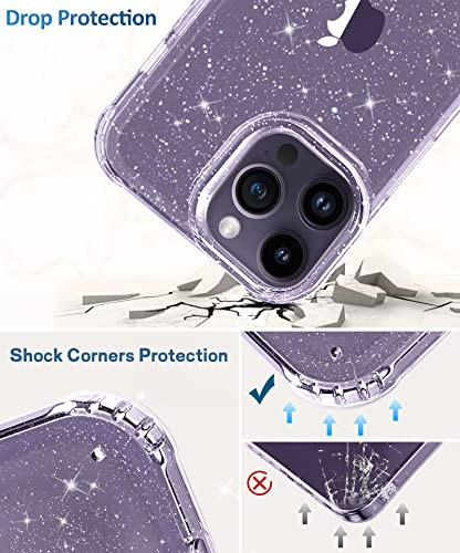 Funda Para iPhone 14 Pro Sparkle Transparente 6.1 Pulgada Pl