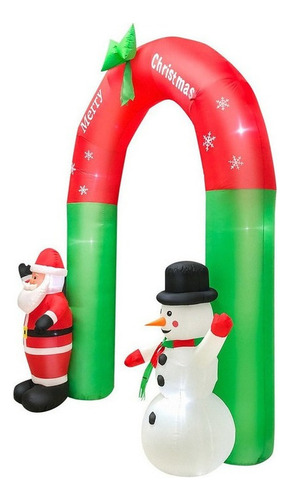 Patio De Arco Inflable De Papá Noel Y Muñeco De Nieve De 8 P