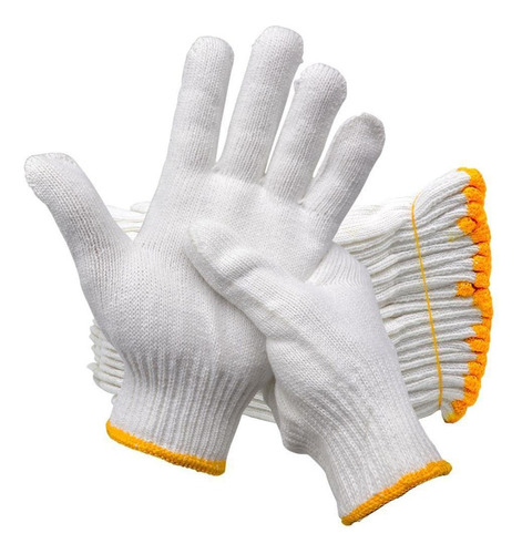 12 Pares De Guantes De Hilo De Algodón De Encriptación De