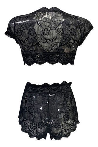 C^ Ropa Interior Para Mujer Blusa De Encaje Para Mujer,