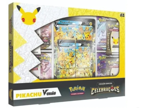 Tcg Box Pikachu V-unão Celebrações 25 Anos