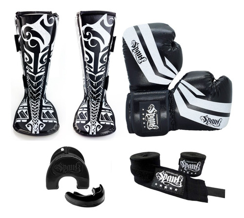 Kit Muaythai Comfy - Spank Luva Caneleira Bandagem Bucal