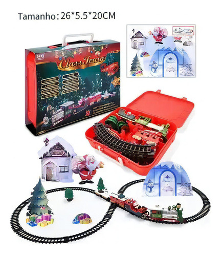 Tren

Genérica Christmas Electric Railway Train,Mini Christmas Electric Train,Christmas carriage toys,children's electric educational car

