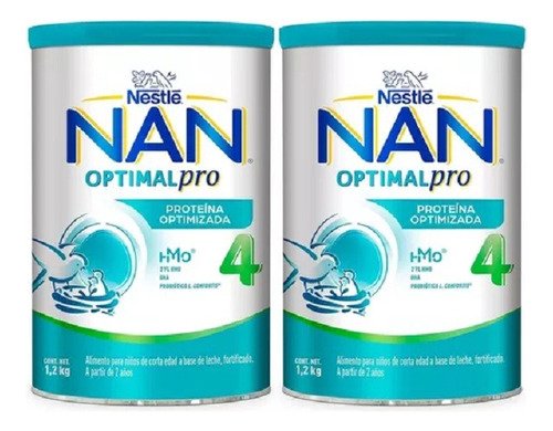 Formula Nan Optimal Pro Etapa 4 Con 1.2 Kg *2 L A T A S *