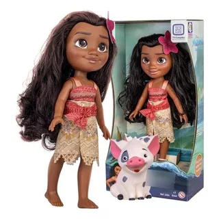 Boneca Princesa Moana Porquinho Puá Disney Original Cotiplás